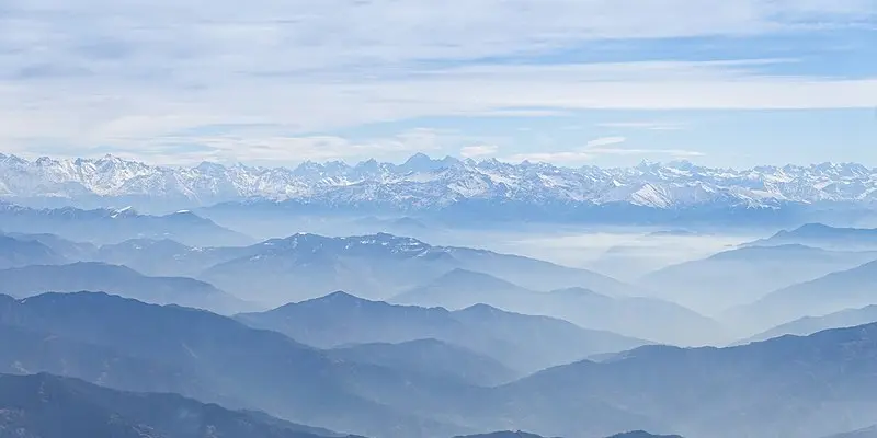 Luftaufnahme der Shivaliks im Zentral-Himalaya
